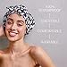 GRACE & COMPANY Luxury Shower Cap For Women - 100% Waterproof, Reusable, Washable & Breathable Shower Caps - Casablanca