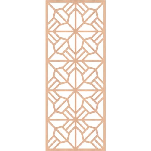 Image of 13 3 /8 inchW x 34 3 /8 inchH x 1 /4 inchT Auburn Decorative Fretwork Wood Wall Panels, Alder