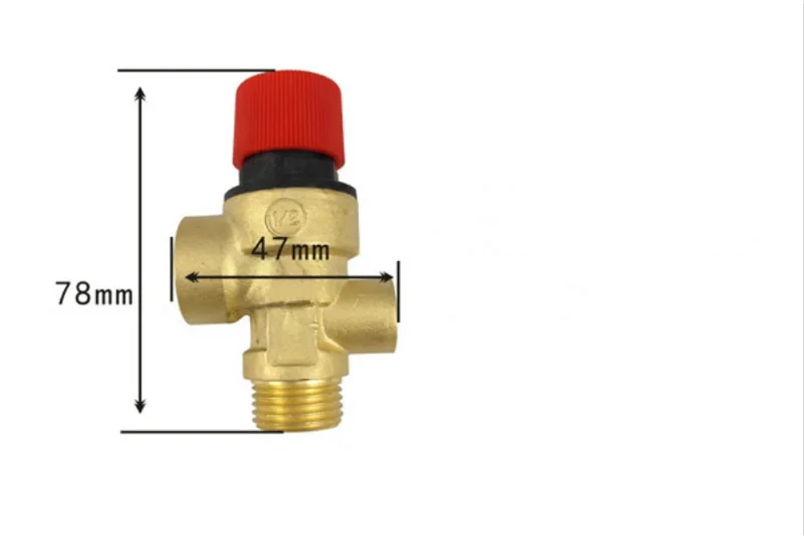 Valvola di sicurezza con valvola di sicurezza da 1/2 "DN15 1,5-8 Bar for scaldabagno solare(Size:4 bar)