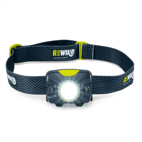 REWIND leistungsstarke, vielseitige und einfach bedienbare Stirnlampe mit Fokusfunktion, Advanced Focus System oder Rapid Focus, 200 Lumen, 170 m Reichweite Cover