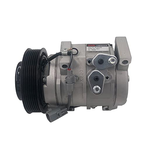 Dearl A/C Ac Air Condition Compressor With Clutch L4 2.4L Compatible With Toyota 02-06 Camry / 01-07 Highlander 01 02 03 04 05 06 07 08 (2001 2002 2003 2004 2005 2006 2007 2008) #TOP2