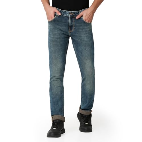 Image of Spykar Men's Slim Fit Low Rise Casual Jeans