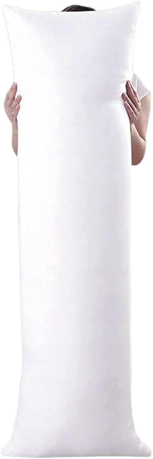 Haani Cream Antiallergenic Hollow Fibre Filled Bolster Pillow With Free Pillow Case. (, 4Ft)