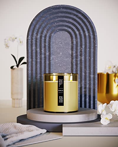 Rakle Candles For Home Scented – Bergamot Cedarwood Scented Candle 16.9 Oz – Premium Soy Wax Blend Candle Jar With Lid For Home, Meditation, Aromatherapy – Delightful Long Lasting Scents #TOP4