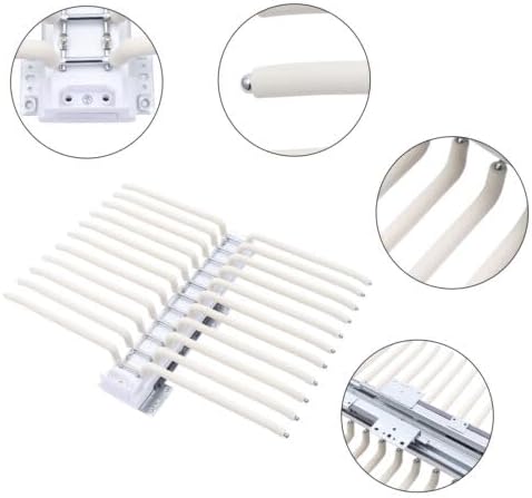 Miniatura 5 de Xuthusman Barra de 22 brazos deslizantes para pantalones, organizador de armario, estante extraíble para pantalones, riel colgante de acero