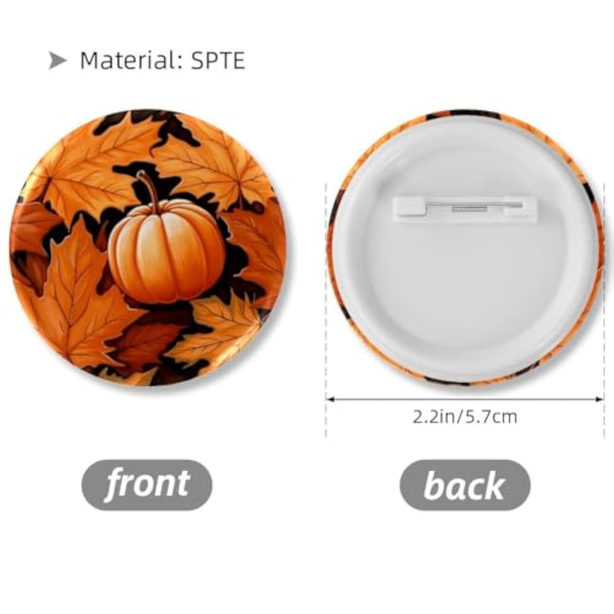 6-Pack Maple Leaves Button Pins, Trendy Brooches for Kids