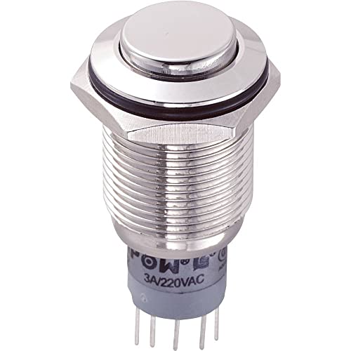 TRU COMPONENTS 701944 LAS2GQH-22Z/N/P Vandalismusgeschützter Druckschalter 250 V/AC 3 A 2 x Ein/Ein rastend IP67 1 St.