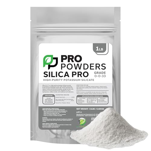 Pro Powders Silica Potassium Silicate 1LB Powder - Makes up to 900 Gallons - Stengthens Branches & Nutrient Delivery System & Reduces Stress