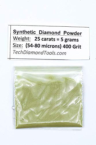 Diamond Powder 400 Grit 54-80 Microns -25Ct,= 5 Grams #TOP3