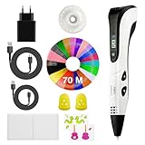 Boligrafo 3D Inspire Labs, 70  M Filamento PLA (14 Colores) + Guía en Español