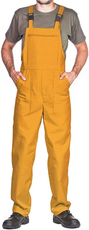 Salopette da Lavoro Uomo, Taglie Grandi S-3XL, Made in EU, Colori Diversi, Tuta da Lavoro Uomo qualità S Giallo