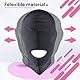 BDSM Maske Schwarz Spandex Bondage SM Fetisch Sex mit Mundöffnung Größe S/M Dehnbar bis 57cm Sinnliche Erlebnisse für Frauen und manner & paare Erotik Toys full Face mask black FOPS B23-5