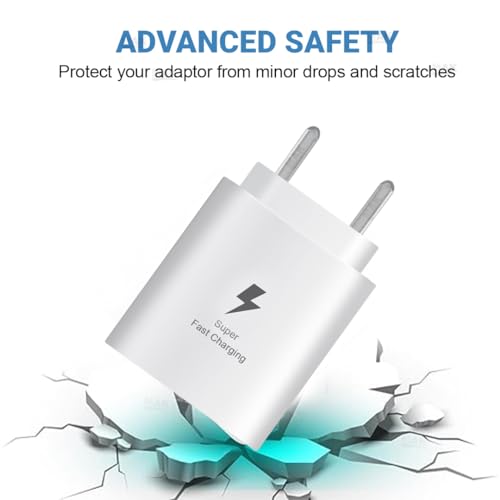 Image of Original 25 Watt Fast Charger Adapter Compatible with Samsung Galaxy S21 /S21+ /S21 Ultra /S20 /S20+ /S20 Ultra /Note 20 /Note 20 Ultra /Note 10 /Note10+ (25 Watt Adapter Only /White)