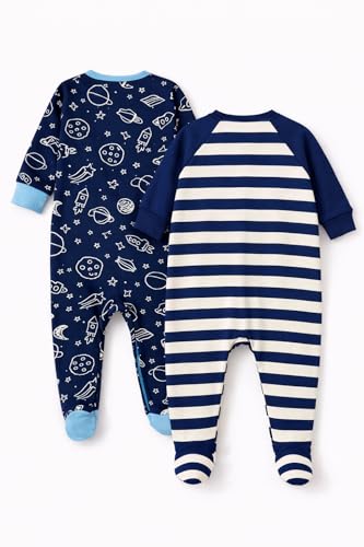 Image of TuddyBuddy 100% Cotton Multi Color Zipper Romper Sleepsuit /Romper /Jumpsuit for Baby Boy & Baby Girl