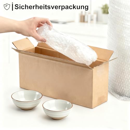 Luftpolsterfolie Rolle 10m x 30cm Verpackungsfolie, Ideal für Versand, Verpackung, Umzugspapier Für Geschirr, Moving Pappkarton Bubble Wrap, Umzugskartons Stabil, Karton Füllmaterial 2 rolls