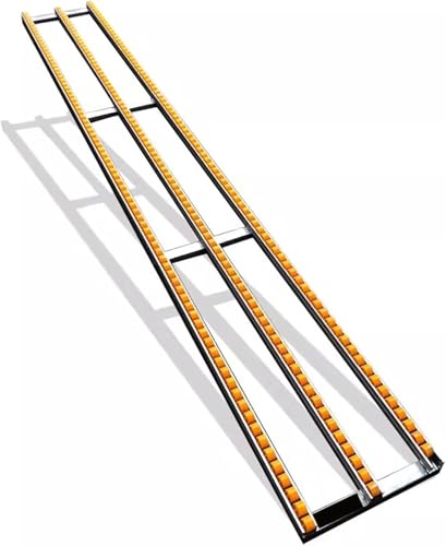 Transportador portátil de ruedas de patín, marco de acero inoxidable para descarga de plástico ligero, sistema deslizante resistente para un manejo eficiente de materiales