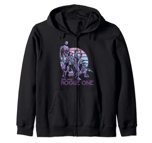 Sweat Star Wars Rogue One veste à capuche zippée coton noir rebelle