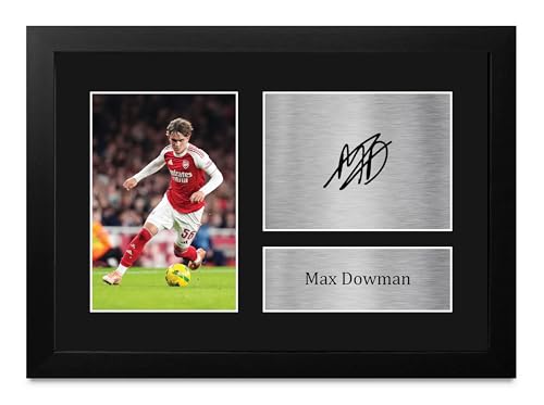 Autógrafo de Max Dowman del Arsenal cuadro A4 enmarcado para decorar tu habitación de fútbol