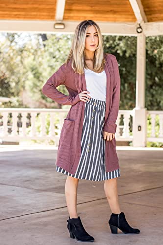 Women's Scarlett Cardigan (Large, Mauve)