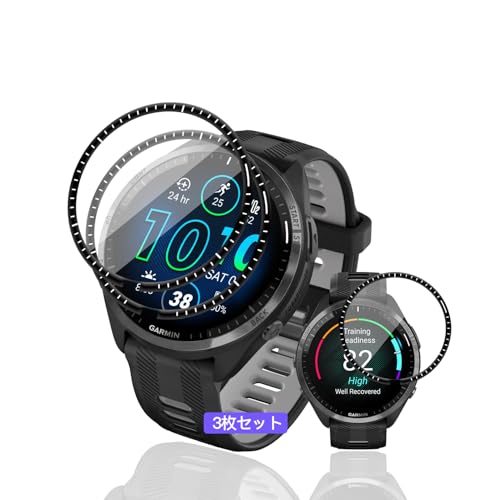 �p Garmin Forerunner 965 �t�B���� PET������ �Y�f�@�� 3D�Ȗ� �y3���Z�b�g ��U�h�~�z �p �K�[�~�� Forerunner 965 �K���X�t�B���� �����ߗ� �����^ �p garmin 965 �t�� �ی�t�B���� �ϏՌ� �S�ʕ�
