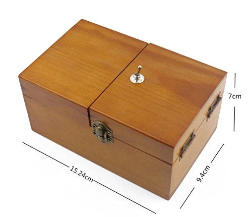 Willcomes Wooden Turns Itself Off Useless Box Leave Me Alone Box Perpetual Machine for Geek Gifts or Desk Toys