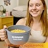 Layron Ramen Cooker Bowl - 45 oz Microwaveable Noodle Bowl Ramen in few Minutes- BPA Free and Dishwasher Safe Set with Chopsticks Perfect for Dorm, Small Kitchen, or Officee (grey)