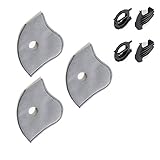 Activated Carbon N99 PM2.5 Filter Cotton Sheet and Valves for Dust Mask Pollen Allergy, Running, Cycling, Outdoor Activities (3 Pcs, for No Eearloop Mask)