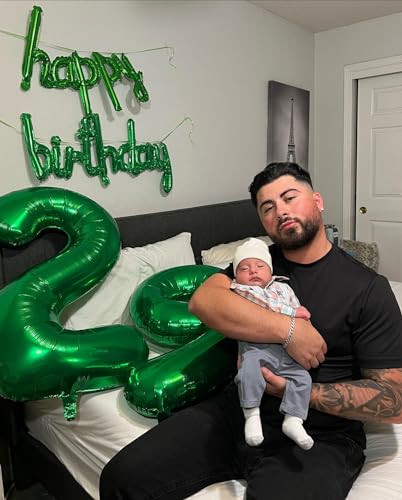 Image of Dark Green Number 7 Balloon 40 Inch, 7th Birthday Party Decorations, Giant 7 Foil Balloon for Party Supplies