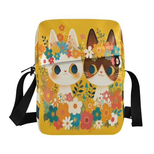 cute Cute Flowers Vintage cute messenger bag over the shoulder bags for men Womens Purse Cross Body Adjustable Strap for work Shopping