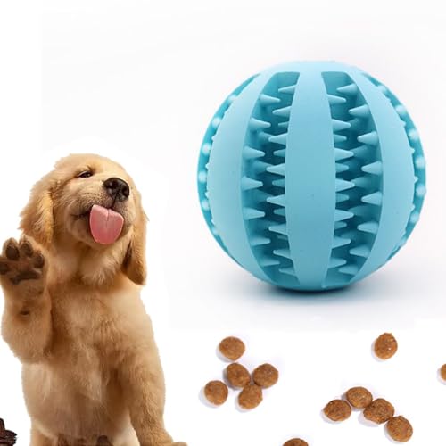 Miaomiao Spielsachen-Set mit Futterball und Snackball aus Naturkautschuk - Zahnpflege für Kleine, Mittelgroße und Große Hunde