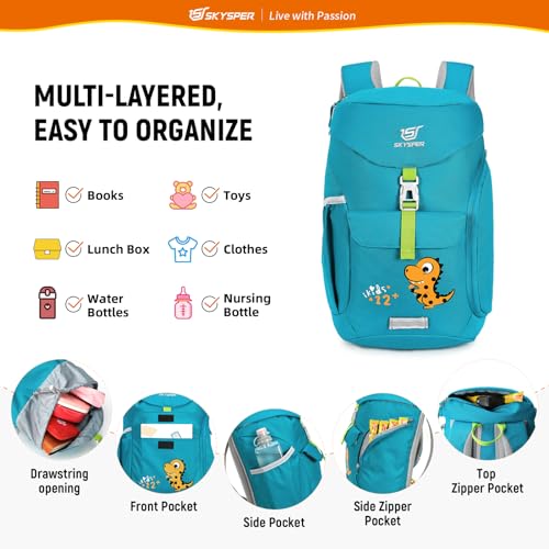 Skysper SKKD06-01-IKIDS12-B-CYAN-OH Kids Backpack 12L Small Kids Travel Backpack Children Kindergarten Daypack thumb #1