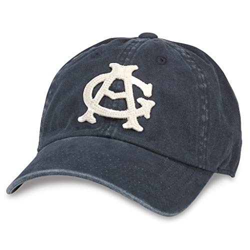 AMERICAN NEEDLE Chicago American Giants Historic Negro League Team Archive Baseball Cap Adjustable Buckle Strap Dad Hat (44747A-CAG-NAVY)