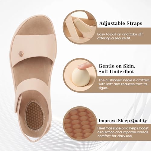 Image of ORTOREX Women Massage Sandals Comfortable Walking Sandals with Adjustable Straps
