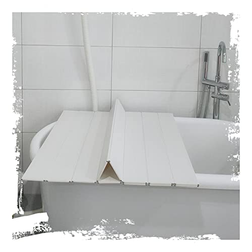 Cubierta plegable impermeable para bañera, 0,6 cm de grosor, PVC, a prueba de polvo, estante de baño antipolvo para el hogar, protector de bañera, fácil de limpiar e instalar