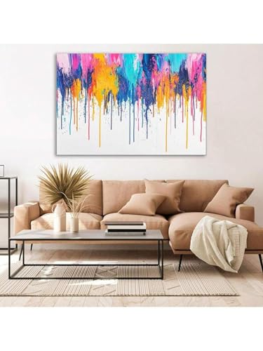 Toile murale abstraite avec graffitis peinture moderne de 30x45 cm - 3