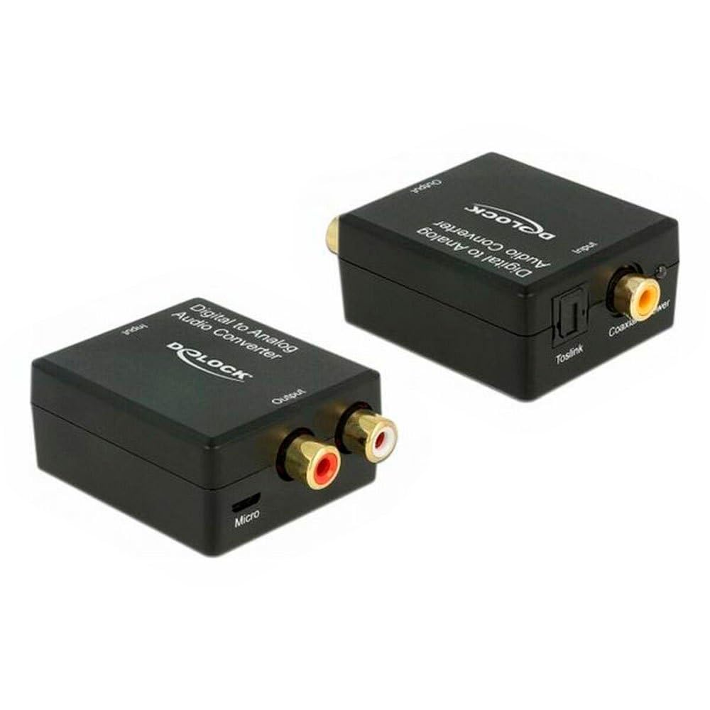 Conversor de Audio Digital a analógico HD DeLOCK con entrada Toslink y RCA coaxial 4