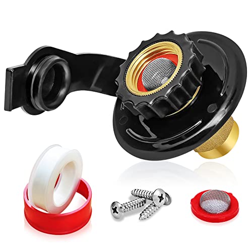 Boltigen Rv Water Connection Inlet, Rv Inlet Water Valve, 3/4 Nh To 1/2 Npt Double Female Lead-Free Brass Rv City Water Inlet With Check Valve #TOP9