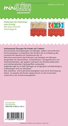 miniLÜK: Vorschule/1. Klasse - Mathematik Von der Zahl zum Rechnen: Von der Zahl zum Rechnen: Aufbauende Übungen für Kinder ab 5 Jahren (miniLÜK-Übungshefte: Vorschule)