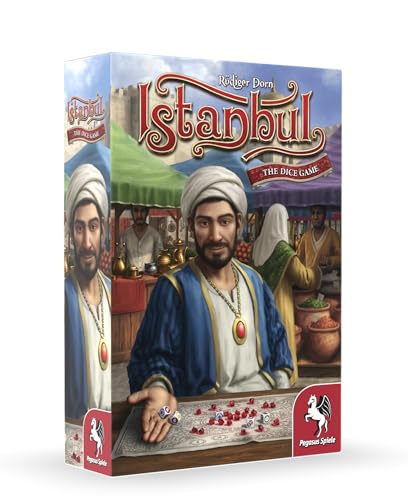 Istanbul Dice Game de Pegasus Spiele edición USA juego de dados estratégico para 2-4 jugadores