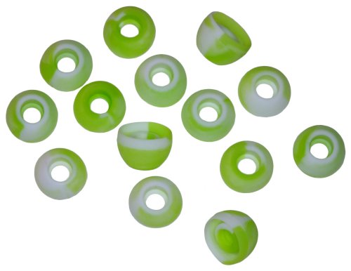 Xcessor Remplacement Embouts pour la Plupart des Marques d'Écouteurs Intra-Auriculaires 7 Paires (Set de 14 Pièces) en Silicone. Taille: Grand. Lucide Vert Cover