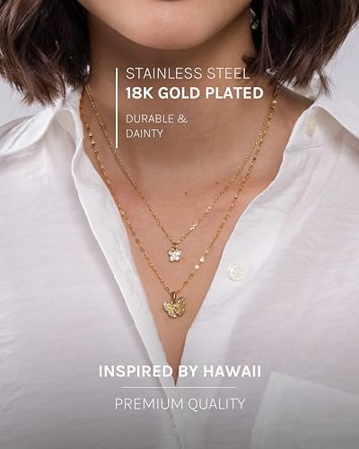 Birth month butterfly ketting goudkleurig | Kettingen