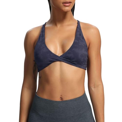 Image of Aoxjox Women's Workout Sports Bras Fitness Metamorph Sienna Twist Bra Yoga Crop Tank