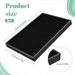 4 Pcs Stackable Jewelry Tray Black Showcase Display Jewelry Organizer Tray Bracelet Ring Earring Necklace Organizer Empty Plate for Drawers Countertop - Image 2
