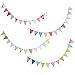 Produktbild Wimpelkette 4 Stück Wimpel Wimpelkette Outdoor Wimpelkette Papier Girlanden Bunt Deko für Hochzeit Party Kinderzimmer Geburtstag Gartenparty (5m 12 PCS Wimpel Jede Girlanden)