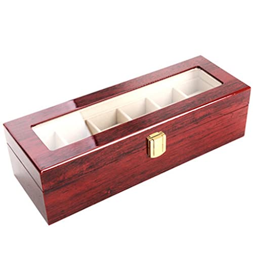 Boîte de montre 6 grilles TJLSS et rangement bijoux pour homme