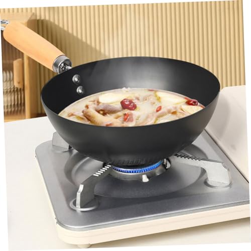 Wok tradicional con base plana y antiadherente miniatura 6