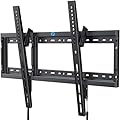Pipishell Tilt TV Wall Mount Bracket Low Profile for Most 37-85 Inch LED LCD OLED Plasma Flat Curved TVs, Large Tilting Mount Fits 16"-24" Wood Studs Max VESA 600x400mm Holds up to 132lbs