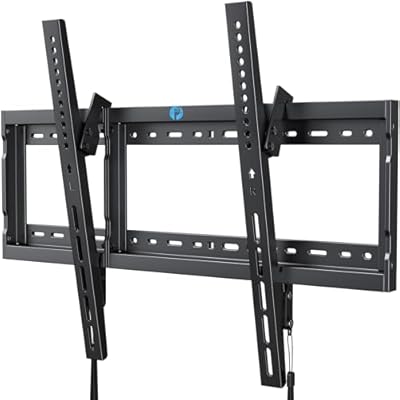 Pipishell Tilt TV Wall Mount Bracket Low Profile for Most 37-85 Inch LED LCD OLED Plasma Flat Curved TVs, Large Tilting Mount Fits 16"-24" Wood Studs Max VESA 600x400mm Holds up to 132lbs