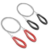 2pcs Cable Wire Saw for PVC, Stainless Steel Pocket Chainsaw Rope Backpack Gear, 31.3' Rope Saw for PE and ABS Plastic Pipes, Emergency Survival Outdoor Camping Hiking Hunting Kits