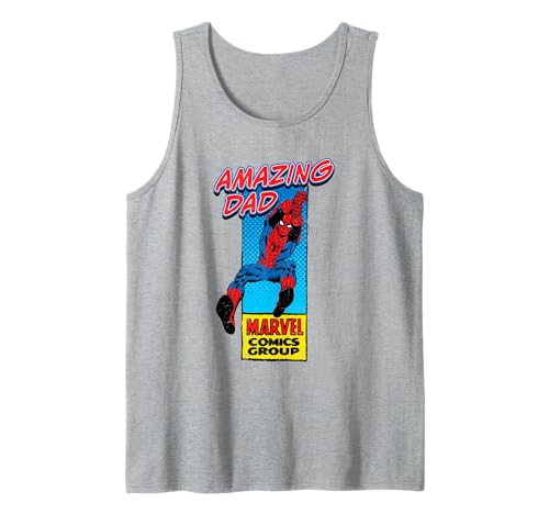 Marvel Corner Box Father'S Day Amazing Spider-Man Dad Camiseta sin Mangas